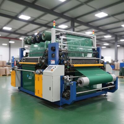 Macchina per la fabbricazione di reti a ombra ad alta velocità da 200 a 450 giri al minuto con larghezza di lavoro da 135 a 260 pollici e calibro E3-E18 per uso agricolo