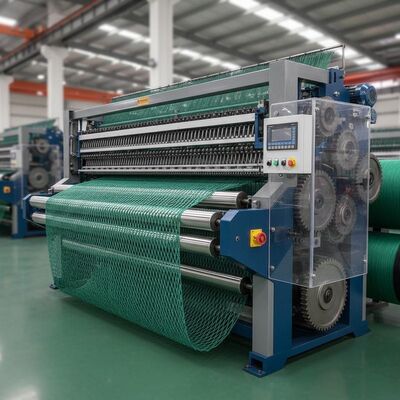 Macchina per la fabbricazione di reti a ombra ad alta velocità da 200 a 450 giri al minuto con larghezza di lavoro da 135 a 260 pollici e calibro E3-E18 per uso agricolo
