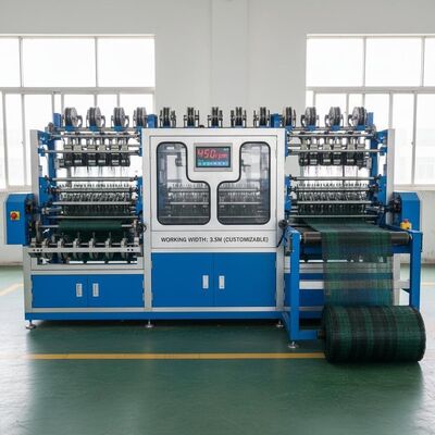 Macchina per la fabbricazione di reti di protezione UV con larghezza di lavoro personalizzabile e alta velocità (200-450 giri al minuto)